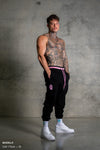 OL SERIES SWEATPANTS - PITCH BLACK ft. PINK