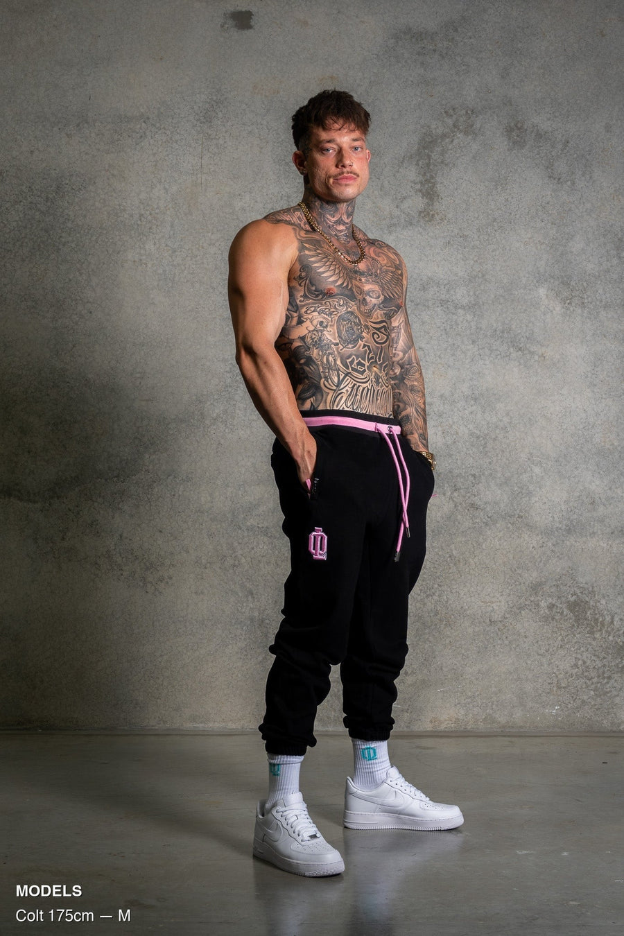 OL SERIES SWEATPANTS - PITCH BLACK FT. PINK - SWEATPANTSOn Lock Apparel35751855964017