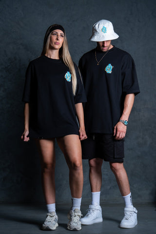 OL SERIES TEE - PITCH BLACK FT. ARCTIC BLUE - TEESOn Lock Apparel35751853531377