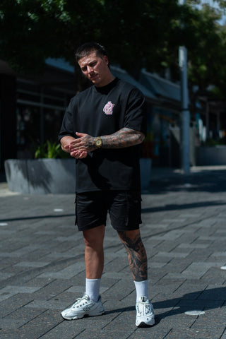 OL SERIES TEE - PITCH BLACK FT. PINK - TEESOn Lock Apparel35751853192305
