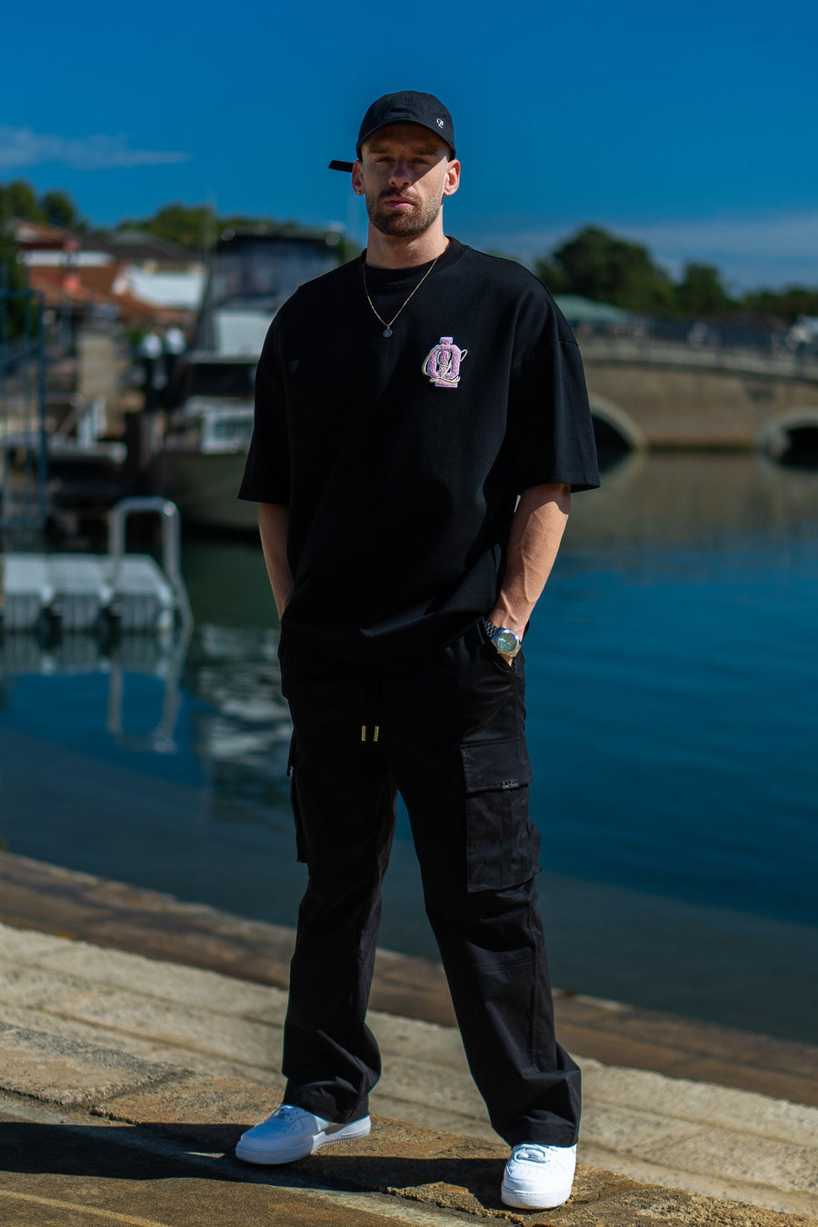 OL SERIES TEE - PITCH BLACK FT. PINK - TEESOn Lock Apparel35751853192305