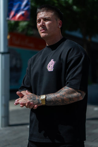 OL SERIES TEE - PITCH BLACK FT. PINK - TEESOn Lock Apparel35751853192305