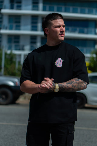 OL SERIES TEE - PITCH BLACK FT. PINK - TEESOn Lock Apparel35751853192305