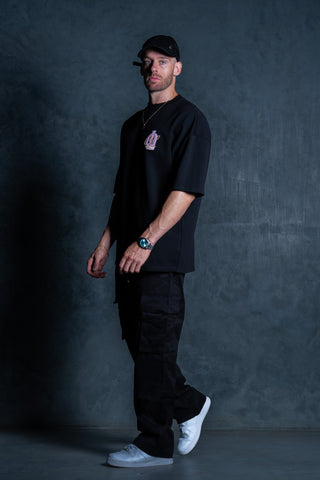 OL SERIES TEE - PITCH BLACK FT. PINK - TEESOn Lock Apparel35751853192305
