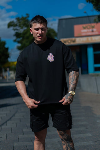 OL SERIES TEE - PITCH BLACK FT. PINK - TEESOn Lock Apparel35751853192305