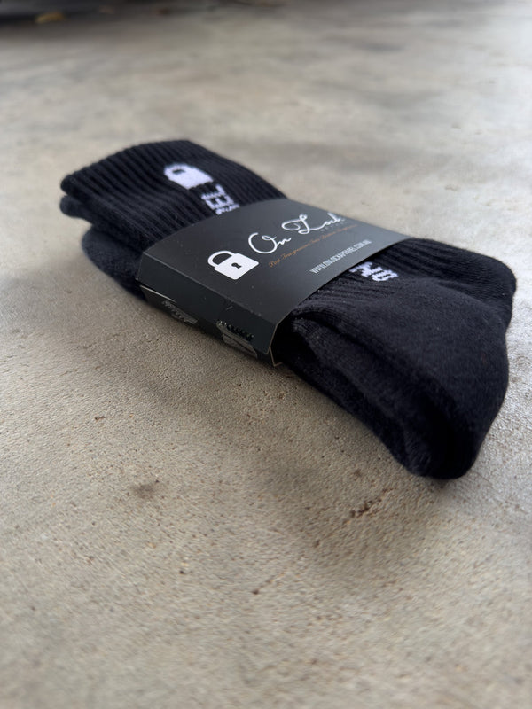PADLOCK SOCKS - BLACK