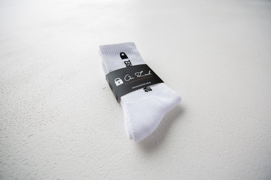 PADLOCK SOCKS - WHITE - On Lock Apparel Default Title ACCESSORIES