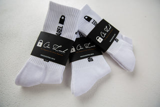 PADLOCK SOCKS - WHITE - #ACCESSORIESOn Lock Apparel