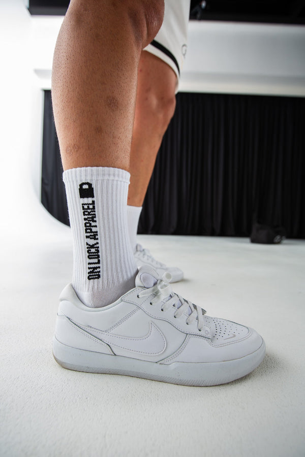 PADLOCK SOCKS - WHITE