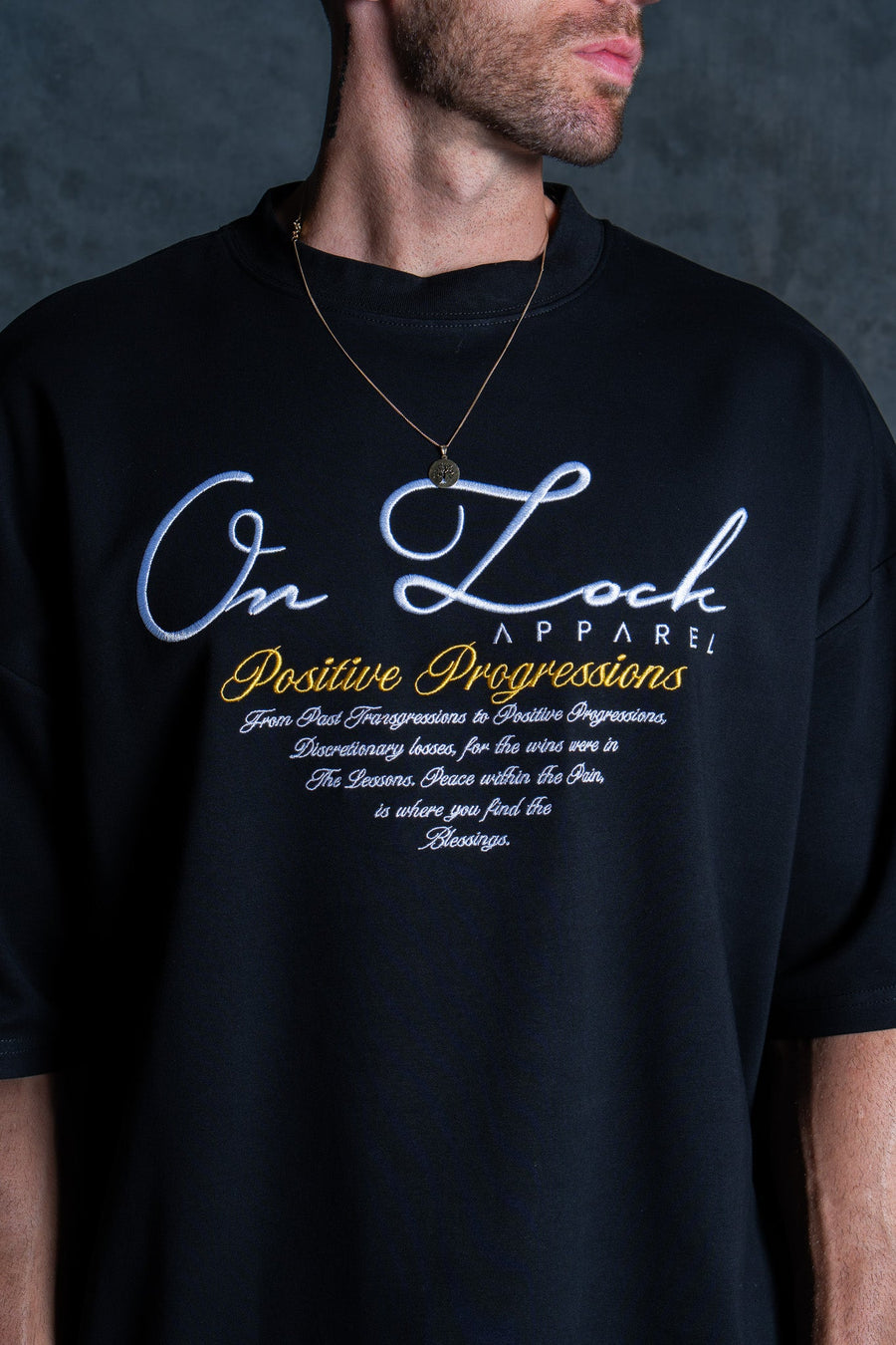 POSITIVE PROGRESSIONS TEE - BLACK FT. GOLD - TEESOn Lock Apparel35751854440817