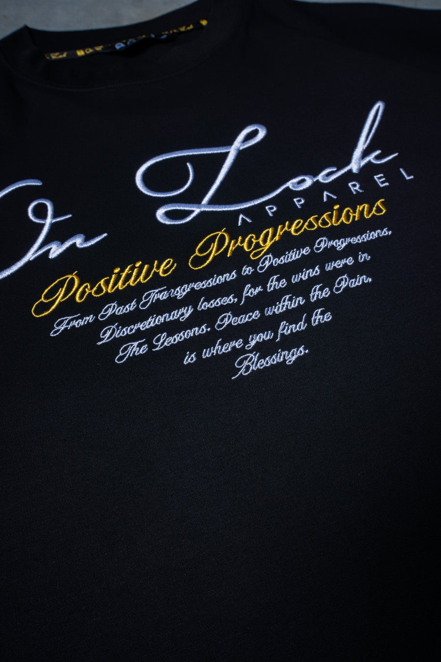 POSITIVE PROGRESSIONS TEE - BLACK FT. GOLD - TEESOn Lock Apparel35751854440817