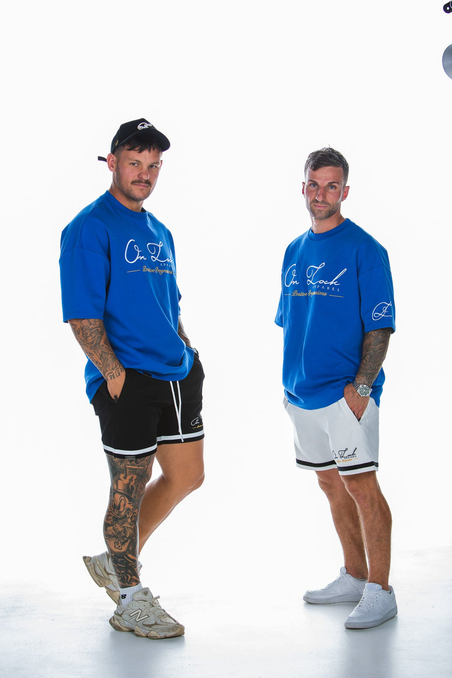 POSITIVE PROGRESSIONS TEE - COBALT BLUE - On Lock Apparel XS TEES