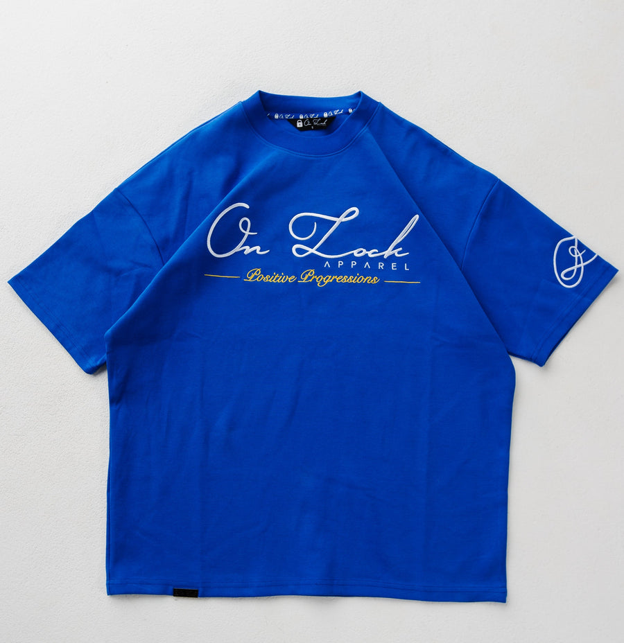POSITIVE PROGRESSIONS TEE - COBALT BLUE - On Lock Apparel XS TEES