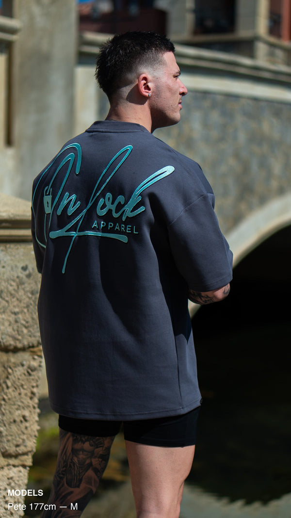 SIGNATURE TEE - CHARCOAL