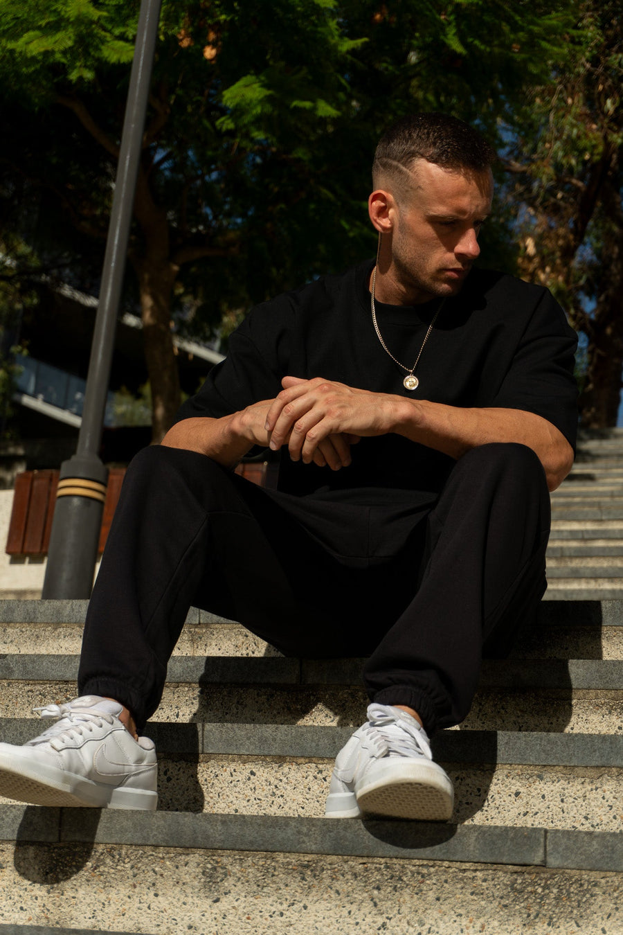 SIMPLICITY TEE - PITCH BLACK - On Lock Apparel XS TEES