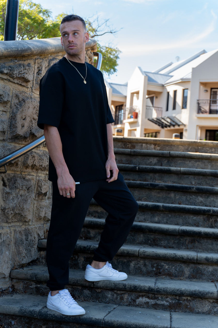 SIMPLICITY TEE - PITCH BLACK - On Lock Apparel XS TEES