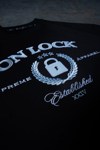 SUPREME TEE - BLACK FT. BB BLUE - TEESOn Lock Apparel35751854034065