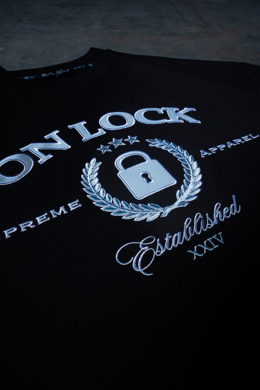 SUPREME TEE - BLACK FT. BB BLUE - TEESOn Lock Apparel35751854034065