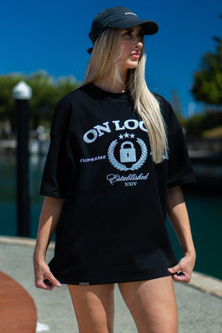 SUPREME TEE - BLACK FT. BB BLUE - TEESOn Lock Apparel35751854034065