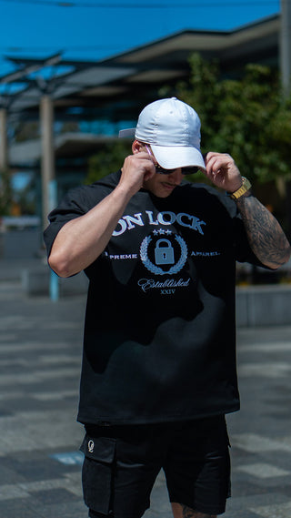 SUPREME TEE - BLACK FT. BB BLUE - TEESOn Lock Apparel35751854034065