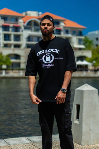 SUPREME TEE - BLACK FT. BB BLUE - TEESOn Lock Apparel35751854034065