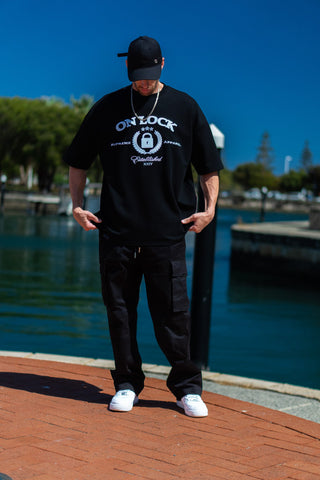 SUPREME TEE - BLACK FT. BB BLUE - TEESOn Lock Apparel35751854034065