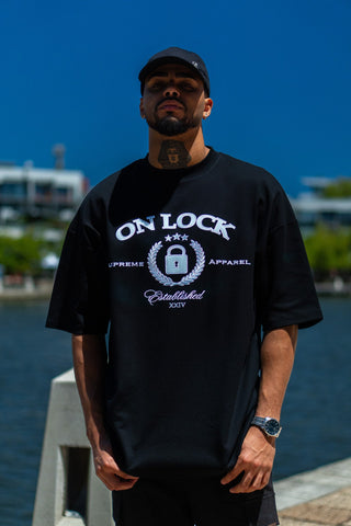 SUPREME TEE - BLACK FT. BB BLUE - TEESOn Lock Apparel35751854034065