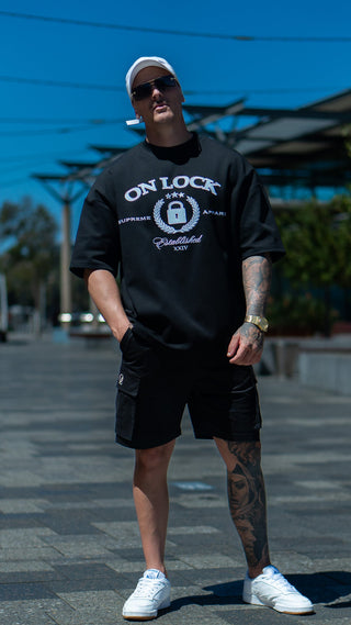 SUPREME TEE - BLACK FT. BB BLUE - TEESOn Lock Apparel35751854034065